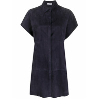 P.A.R.O.S.H. Camisa mangas curtas de camurça - Azul