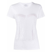 P.A.R.O.S.H. Camiseta de algodão com espartilho de paetês - Branco