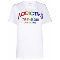 P.A.R.O.S.H. Camiseta decote careca com aplicação de cristais - Branco