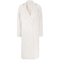 P.A.R.O.S.H. Casaco com abotoamento duplo de pelos - Branco