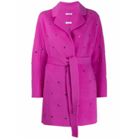 P.A.R.O.S.H. Casaco com cinto e aplicação de cristais - Rosa