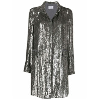 P.A.R.O.S.H. Casaco com paetês e abertura frontal - Prateado