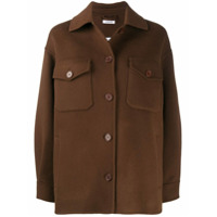 P.A.R.O.S.H. Jaqueta com franjas e bolso no busto - Marrom