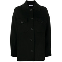 P.A.R.O.S.H. Jaqueta com franjas e bolso no busto - Preto