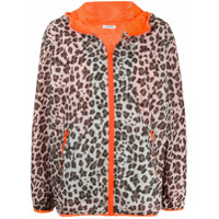 P.A.R.O.S.H. Jaqueta oversized com estampa de leopardo - Marrom