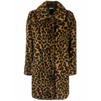 P.A.R.O.S.H. leopard-print single breasted coat - Marrom