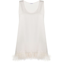 P.A.R.O.S.H. Regata com detalhe de plumas - Branco