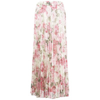 P.A.R.O.S.H. Saia plissada com estampa floral - Rosa