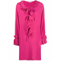 P.A.R.O.S.H. Vestido com acabamento de babados - Rosa