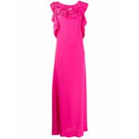 P.A.R.O.S.H. Vestido de festa com babados na gola - Rosa