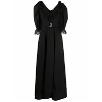 P.A.R.O.S.H. Vestido longo Cojour com gola V - Preto