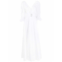 P.A.R.O.S.H. Vestido longo com acabamento em renda - Branco