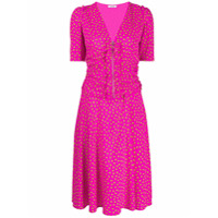 P.A.R.O.S.H. Vestido midi com babados e estampa de coração - Rosa