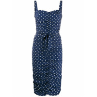 P.A.R.O.S.H. Vestido midi com estampa de poás - Azul