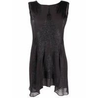 P.A.R.O.S.H. Vestido mini com aplicações de contas - Cinza