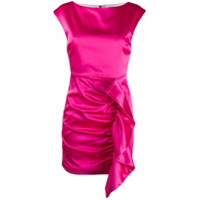 P.A.R.O.S.H. Vestido mini franzido com detalhe drapeado - Rosa