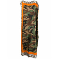 P.A.R.O.S.H. Vestido Samuflaged assimétrico - Verde