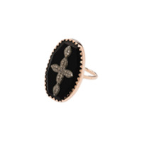 Pascale Monvoisin Anel Bowie No 2 de ouro rosé com diamante - BLACK ROSE GOLD