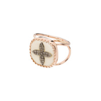 Pascale Monvoisin Anel Bowie No 2 de ouro rosé com diamante - WHITE ROSE GOLD