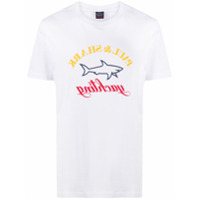 Paul & Shark Camiseta decote careca com estampa do logo - Branco