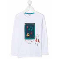 Paul Smith Junior Blusa mangas longas DJ zebra - Branco