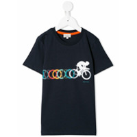 Paul Smith Junior Camiseta com estampa de bicicleta - Azul