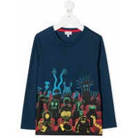 Paul Smith Junior Camiseta com estampa Monsters - Azul
