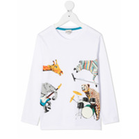 Paul Smith Junior Camiseta mangas longas animal print - Branco