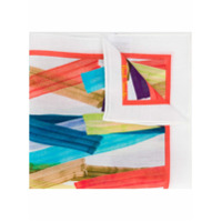 Paul Smith paint stroke print square scarf - Branco