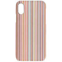 Paul Smith striped print iPhone X case - Neutro