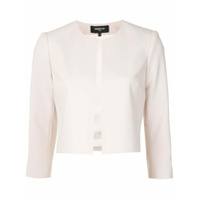 Paule Ka Blazer cropped sem colarinho - Branco