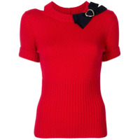 Paule Ka Blusa de tricô com detalhe de laço - Vermelho