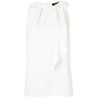 Paule Ka bow detail sleeveless blouse - Branco