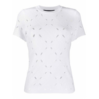 Paule Ka Camiseta slim com perfurações - Branco