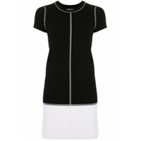 Paule Ka Vestido reto com estampa xadrez - Preto