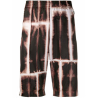 Paura Bermuda esportiva com estampa tie-dye - Preto