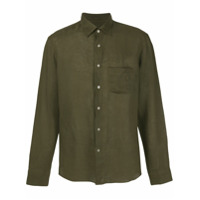 PENINSULA SWIMWEAR Camisa com abotoamento simples de linho - Verde