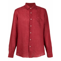 PENINSULA SWIMWEAR Camisa com abotoamento simples de linho - Vermelho