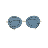 Percy Lau x Deepmoss curved-arm glasses - Azul