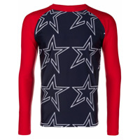 Perfect Moment Blusa esportiva com estampa de estrelas - Azul