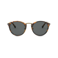 Persol Óculos de sol redondo com efeito tartaruga - Marrom