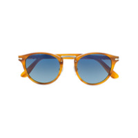 Persol Óculos de sol redondo com lentes azuis - Marrom