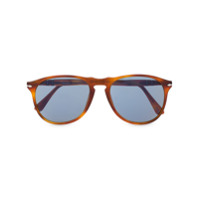 Persol Óculos de sol redondo com lentes azuis - Marrom