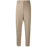 Peserico Calça cenoura com cintura média - Marrom