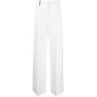 Peserico Calça pantalona cintura média - Branco