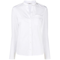 Peserico Camisa de algodão com aplicações - Branco