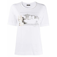 Peserico Camiseta com detalhe de logo - Branco