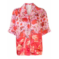 Peter Pilotto Camisa mangas curtas com estampa floral - Vermelho