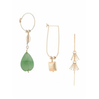 Petite Grand Conjunto de 3 brincos Jade - Dourado