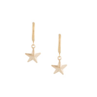 Petite Grand Par de brincos de argola Gold Star - Dourado